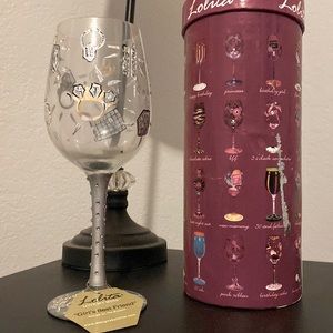 Lolita “Girls Best Friend” hand painted wine glass